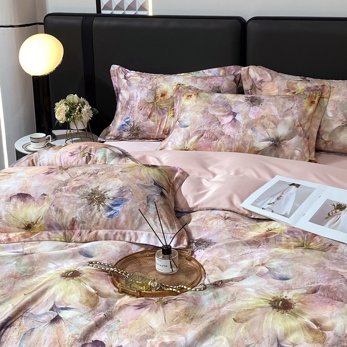 91家纺网 家纺一手货源 找家纺 大麦乐田 2025新款四件套 釉彩