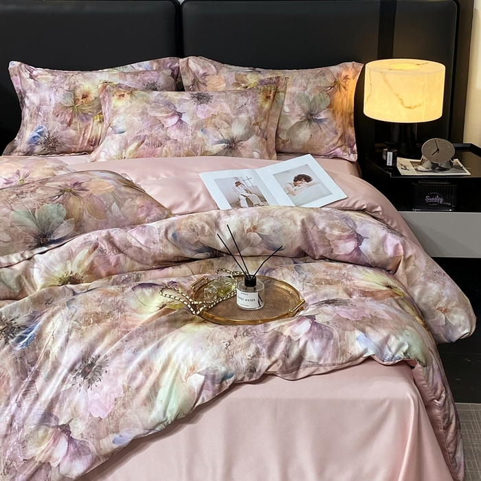 91家纺网 家纺一手货源 找家纺 大麦乐田 2025新款四件套 釉彩