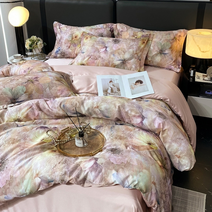 91家纺网 家纺一手货源 找家纺 大麦乐田 2025新款四件套 釉彩