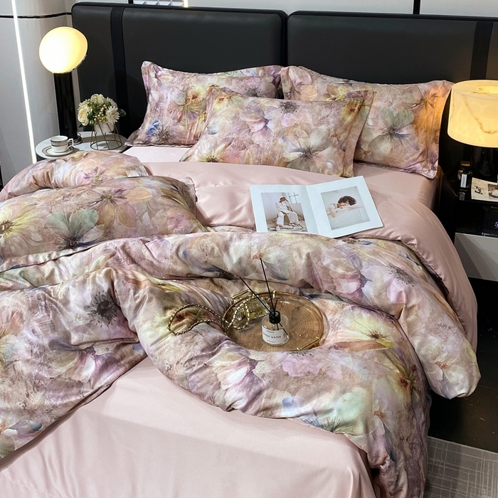 91家纺网 家纺一手货源 找家纺 大麦乐田 2025新款四件套 釉彩