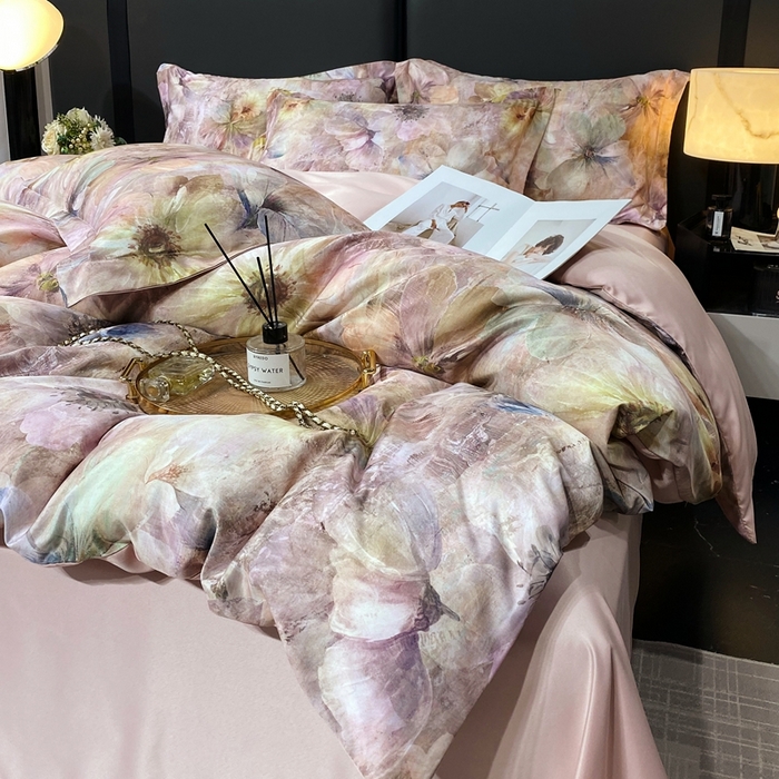 91家纺网 家纺一手货源 找家纺 大麦乐田 2025新款四件套 釉彩