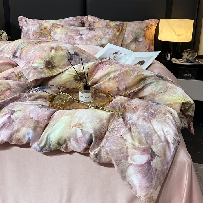 91家纺网 家纺一手货源 找家纺 大麦乐田 2025新款四件套 釉彩