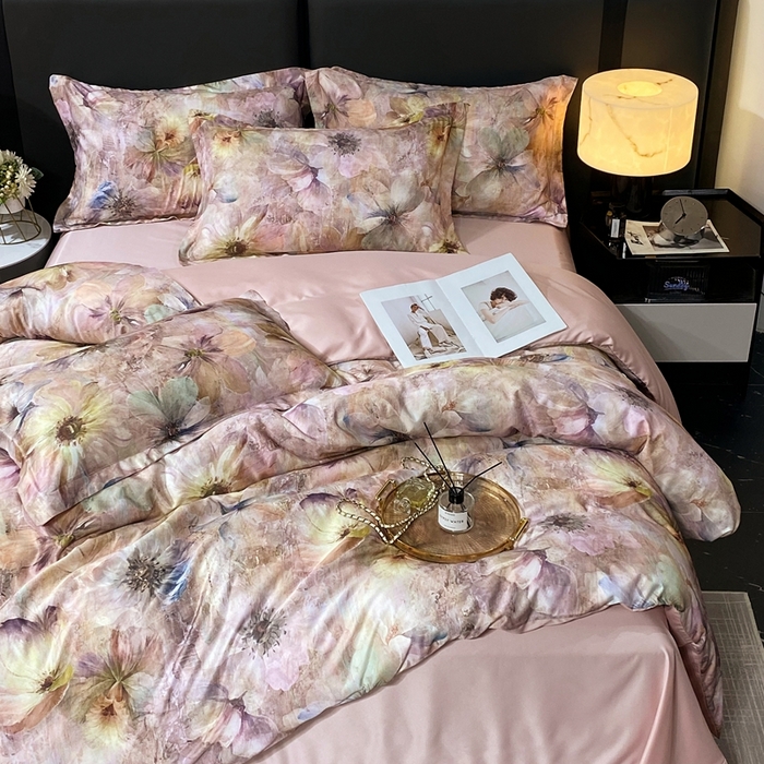 91家纺网 家纺一手货源 找家纺 大麦乐田 2025新款四件套 釉彩