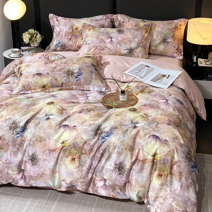 91家纺网 家纺一手货源 找家纺 大麦乐田 2025新款四件套 釉彩