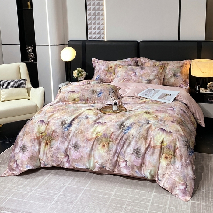 91家纺网 家纺一手货源 找家纺 大麦乐田 2025新款四件套 釉彩