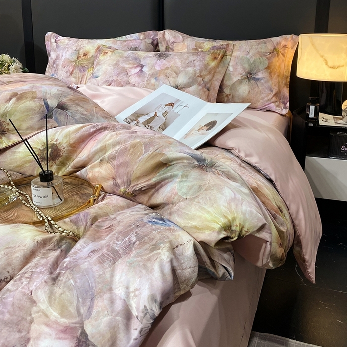 91家纺网 家纺一手货源 找家纺 大麦乐田 2025新款四件套 釉彩