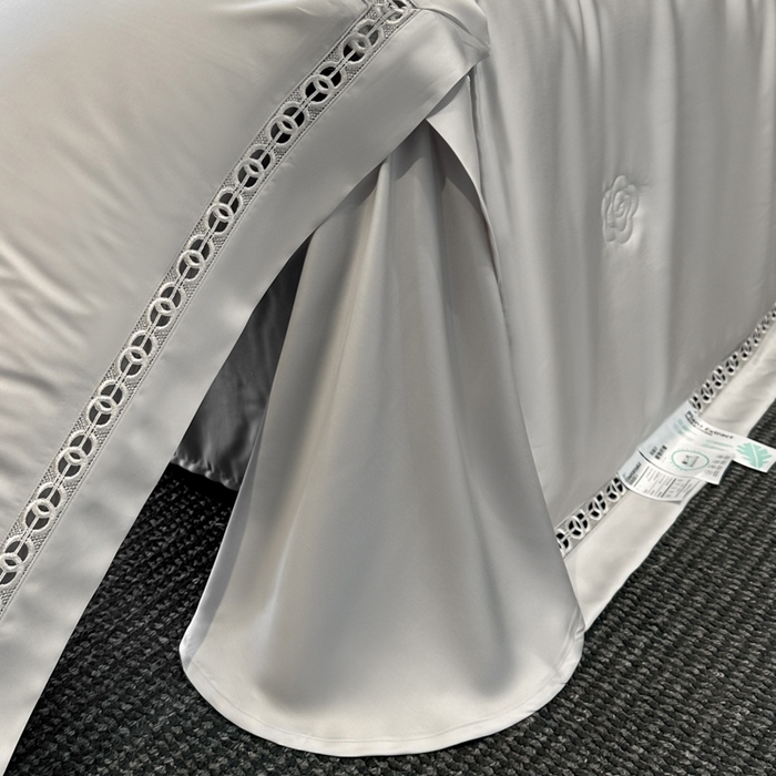 91家纺网 家纺一手货源 找家纺 安妮家居 2025新款莱赛尔天丝CoCo小香夏被子被芯夏凉被空调被 冰川灰