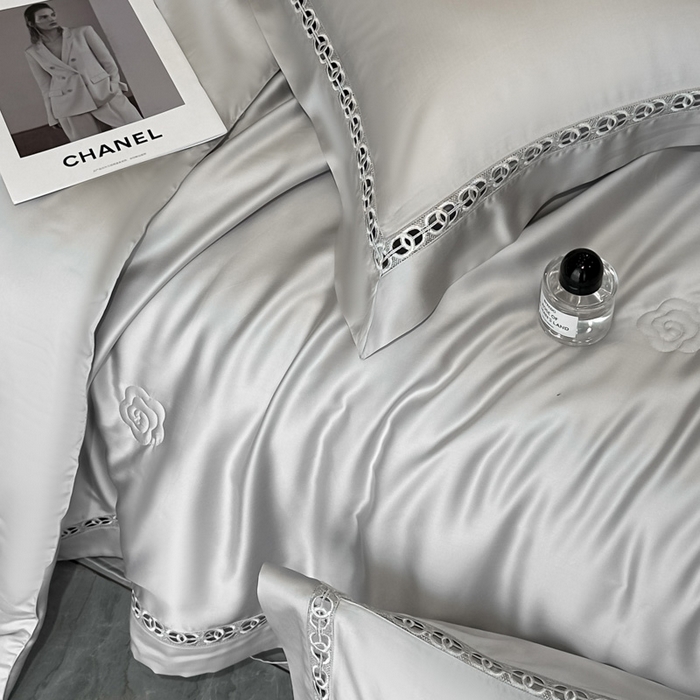 91家纺网 家纺一手货源 找家纺 安妮家居 2025新款莱赛尔天丝CoCo小香夏被子被芯夏凉被空调被 冰川灰