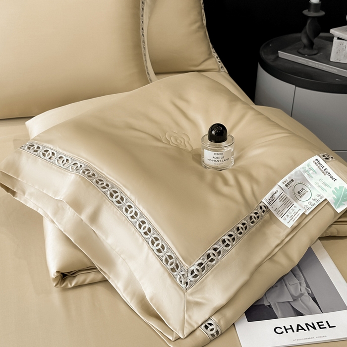 安妮家居 2025新款莱赛尔天丝CoCo小香夏被子被芯夏凉被空调被 大麦色