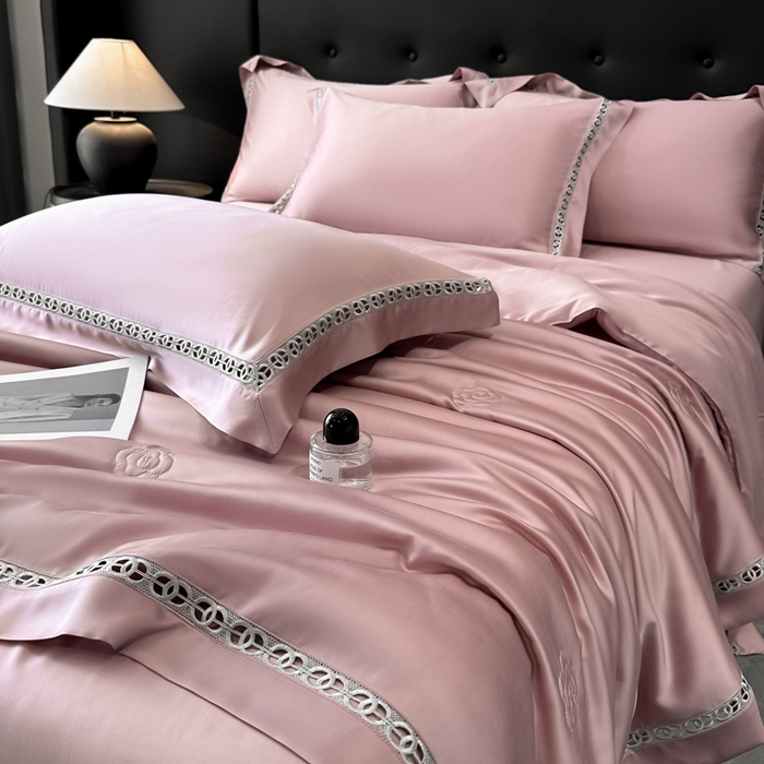 91家纺网 家纺一手货源 找家纺 安妮家居 2025新款莱赛尔天丝CoCo小香夏被子被芯夏凉被空调被 美豆沙