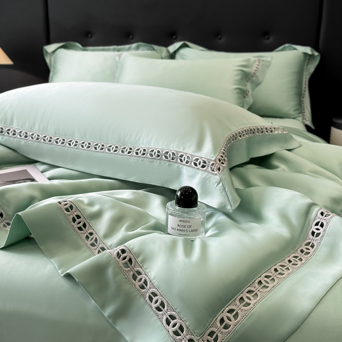 91家纺网 家纺一手货源 找家纺 安妮家居 2025新款莱赛尔天丝CoCo小香夏被子被芯夏凉被空调被 莫迪兰绿