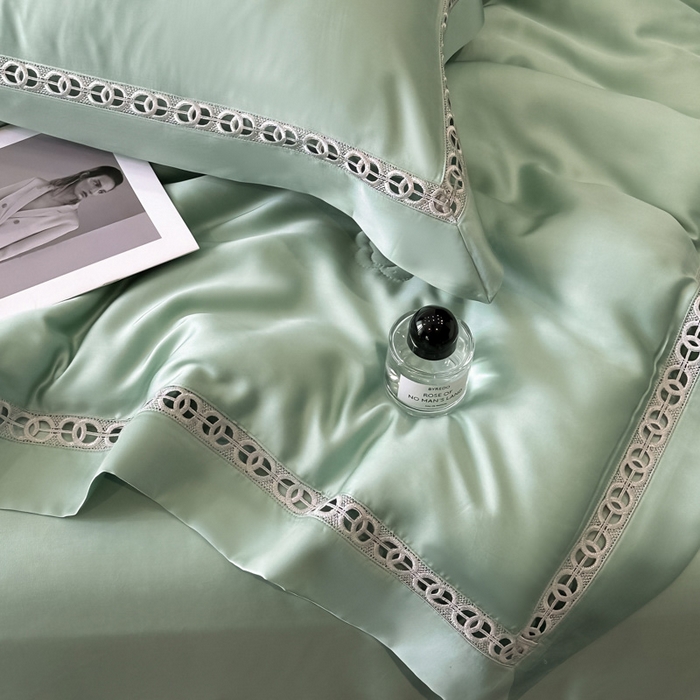 91家纺网 家纺一手货源 找家纺 安妮家居 2025新款莱赛尔天丝CoCo小香夏被子被芯夏凉被空调被 莫迪兰绿