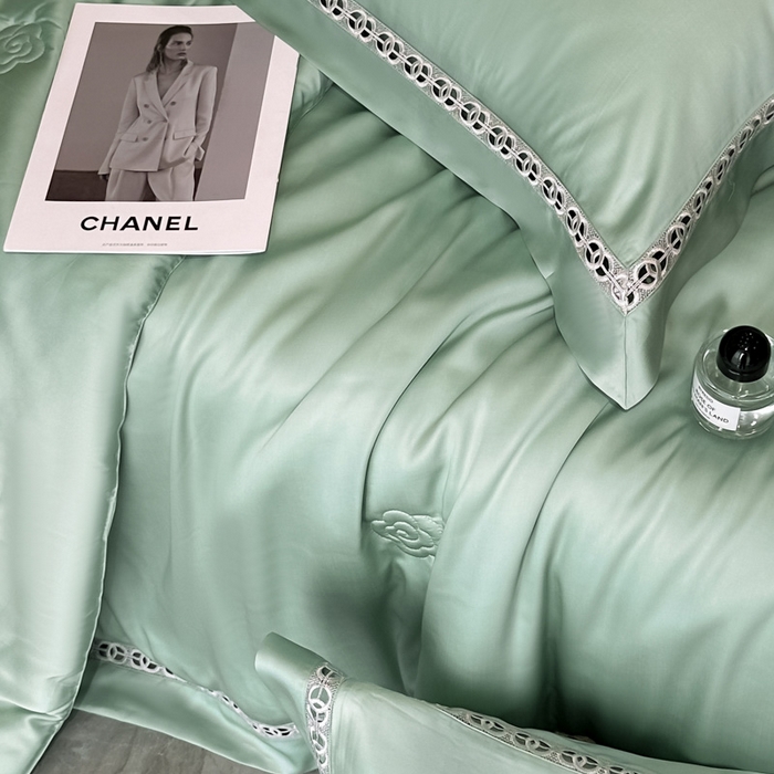 91家纺网 家纺一手货源 找家纺 安妮家居 2025新款莱赛尔天丝CoCo小香夏被子被芯夏凉被空调被 莫迪兰绿