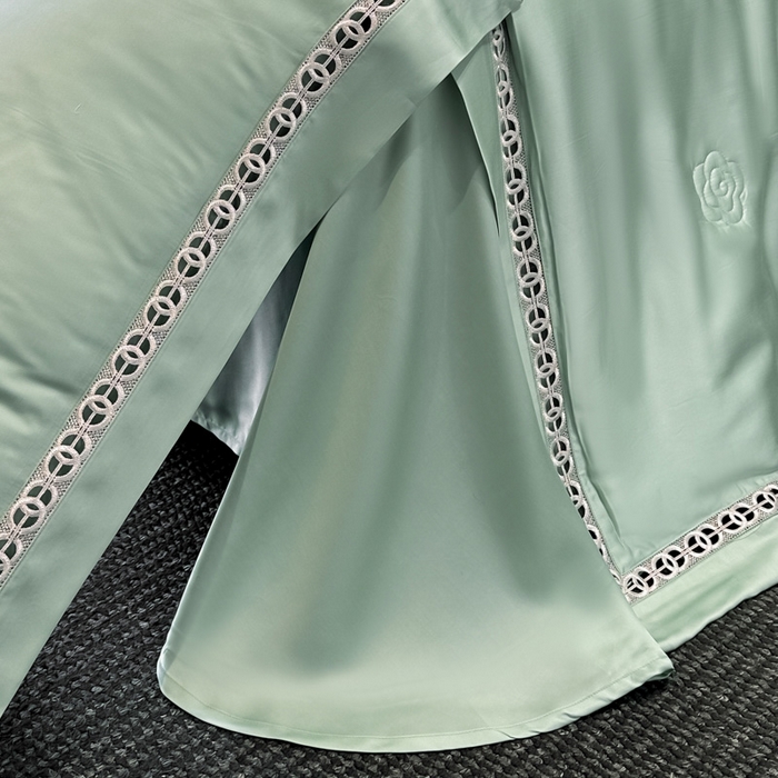 91家纺网 家纺一手货源 找家纺 安妮家居 2025新款莱赛尔天丝CoCo小香夏被子被芯夏凉被空调被 莫迪兰绿