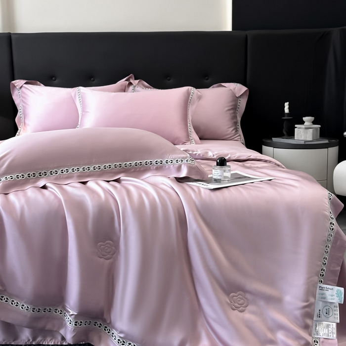 91家纺网 家纺一手货源 找家纺 安妮家居 2025新款莱赛尔天丝CoCo小香夏被子被芯夏凉被空调被 香芋紫