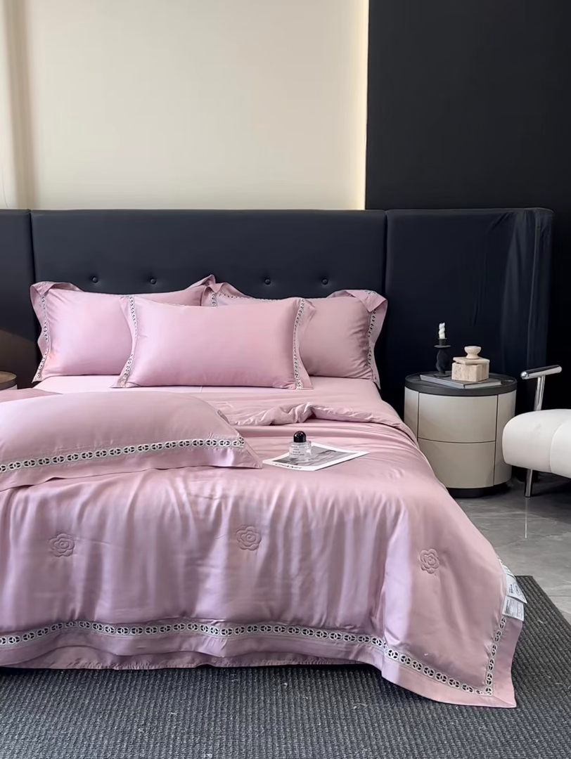 91家纺网 家纺一手货源 找家纺 安妮家居 2025新款莱赛尔天丝CoCo小香夏被子被芯夏凉被空调被 香芋紫