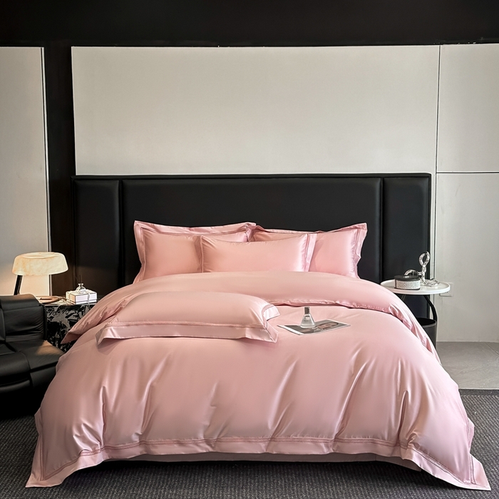 91家纺网 家纺一手货源 找家纺 安妮家居2025新款全棉A类镂空秘境四件套 秘境-蜜桃粉