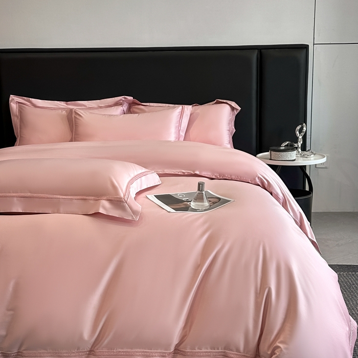 91家纺网 家纺一手货源 找家纺 安妮家居2025新款全棉A类镂空秘境四件套 秘境-蜜桃粉