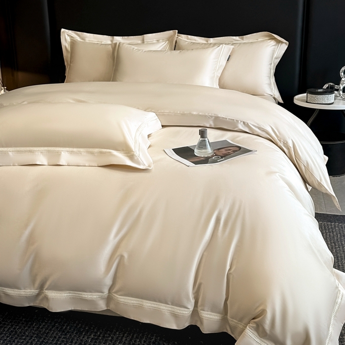 91家纺网 家纺一手货源 找家纺 安妮家居2025新款全棉A类镂空秘境四件套 秘境-象牙白