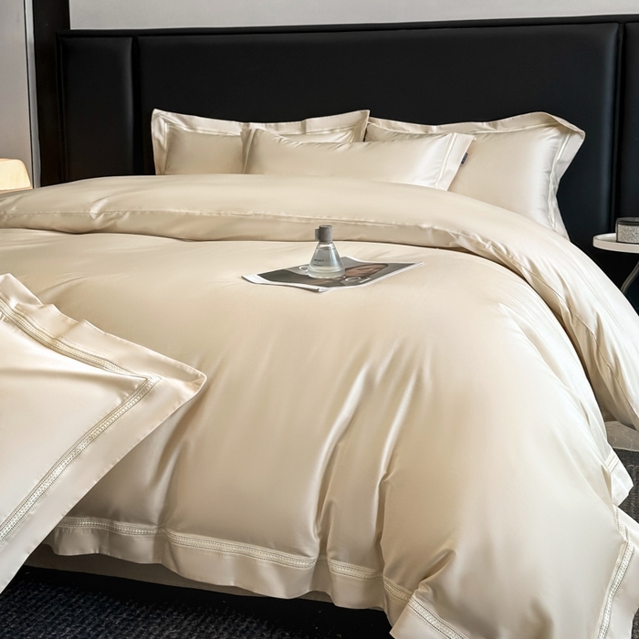 91家纺网 家纺一手货源 找家纺 安妮家居2025新款全棉A类镂空秘境四件套 秘境-象牙白