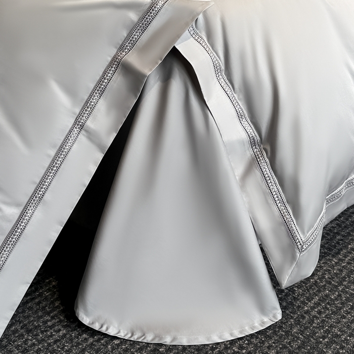 91家纺网 家纺一手货源 找家纺 安妮家居2025新款全棉A类镂空秘境四件套 秘境-银河灰