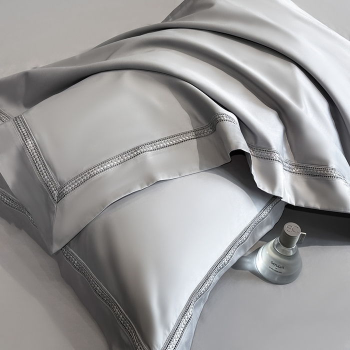 91家纺网 家纺一手货源 找家纺 安妮家居2025新款全棉A类镂空秘境四件套 秘境-银河灰