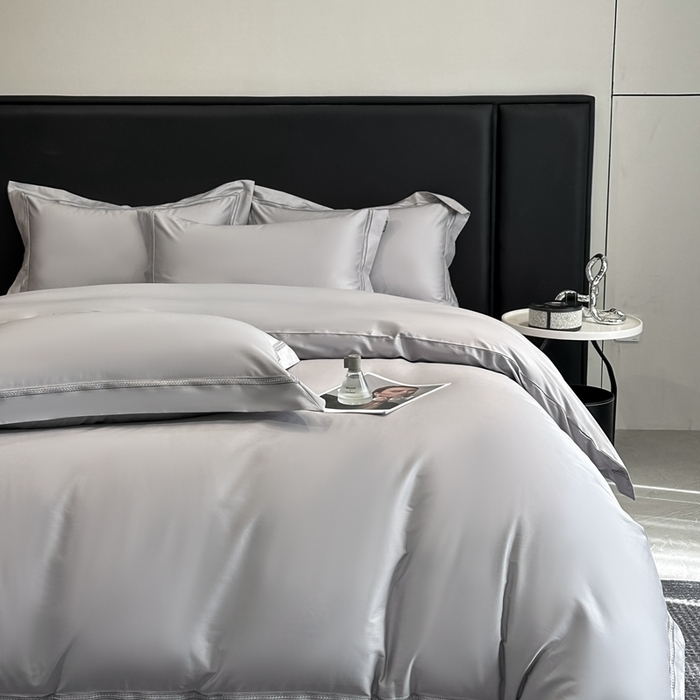 91家纺网 家纺一手货源 找家纺 安妮家居2025新款全棉A类镂空秘境四件套 秘境-银河灰