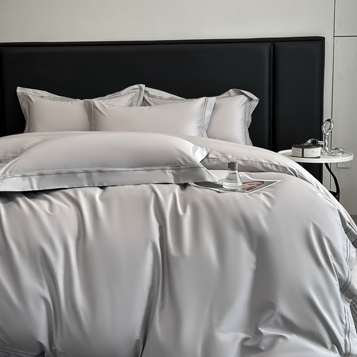 91家纺网 家纺一手货源 找家纺 安妮家居2025新款全棉A类镂空秘境四件套 秘境-银河灰