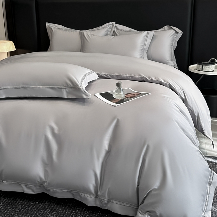 91家纺网 家纺一手货源 找家纺 安妮家居2025新款全棉A类镂空秘境四件套 秘境-银河灰