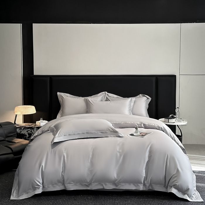 91家纺网 家纺一手货源 找家纺 安妮家居2025新款全棉A类镂空秘境四件套 秘境-银河灰