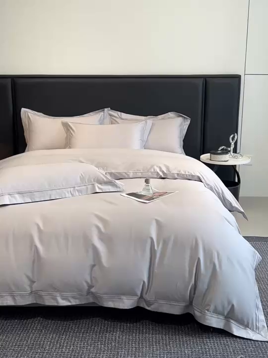 91家纺网 家纺一手货源 找家纺 安妮家居2025新款全棉A类镂空秘境四件套 秘境-银河灰