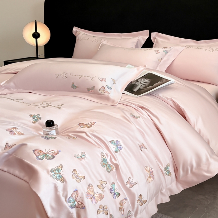 91家纺网 家纺一手货源 找家纺 （总）安妮 2020新款双面水洗真丝贡缎四件套