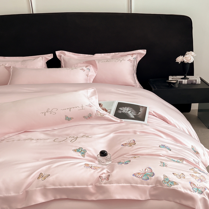 91家纺网 家纺一手货源 找家纺 （总）安妮2025珠光蝶影3M天丝四件套