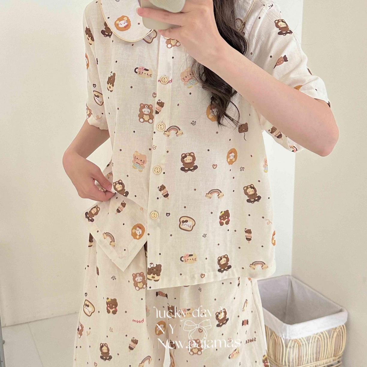 91家纺网 家纺一手货源 找家纺 （总）纽约生活 2025新款甜美风娃娃领短袖短裤