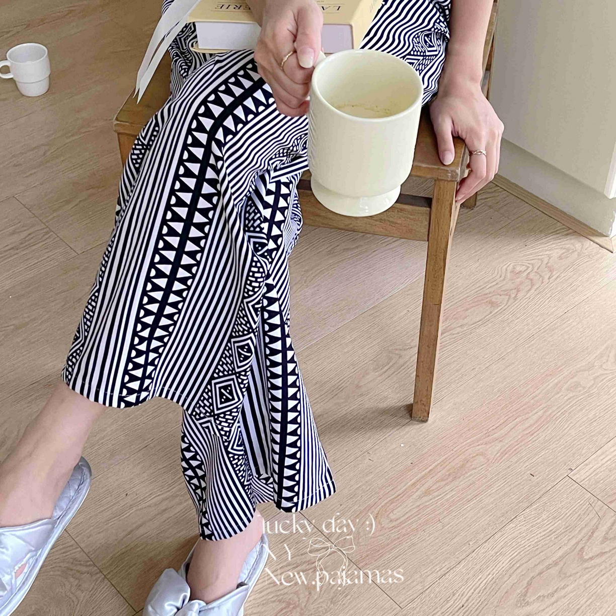 91家纺网 家纺一手货源 找家纺 纽约生活 2025新款人棉阔腿裤 布拉格