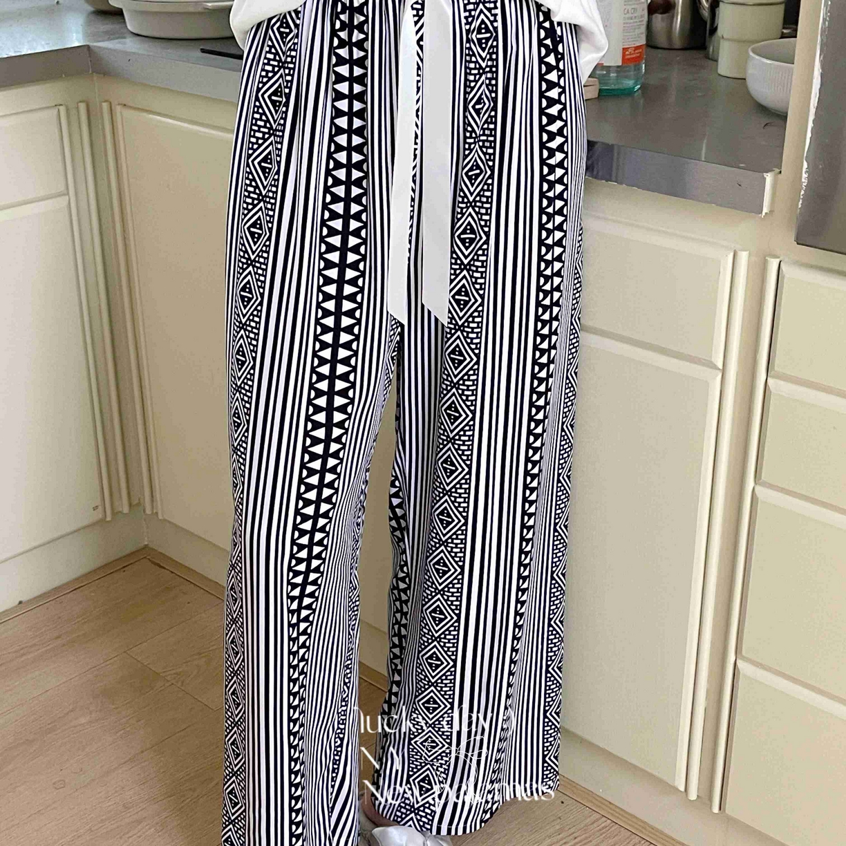 91家纺网 家纺一手货源 找家纺 纽约生活 2025新款人棉阔腿裤 布拉格