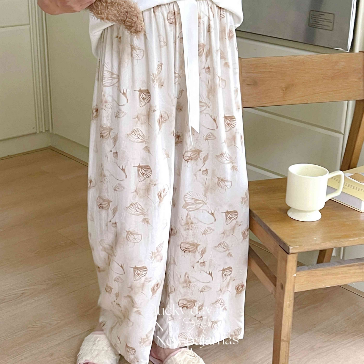 91家纺网 家纺一手货源 找家纺 纽约生活 2025新款人棉阔腿裤 幻蝶