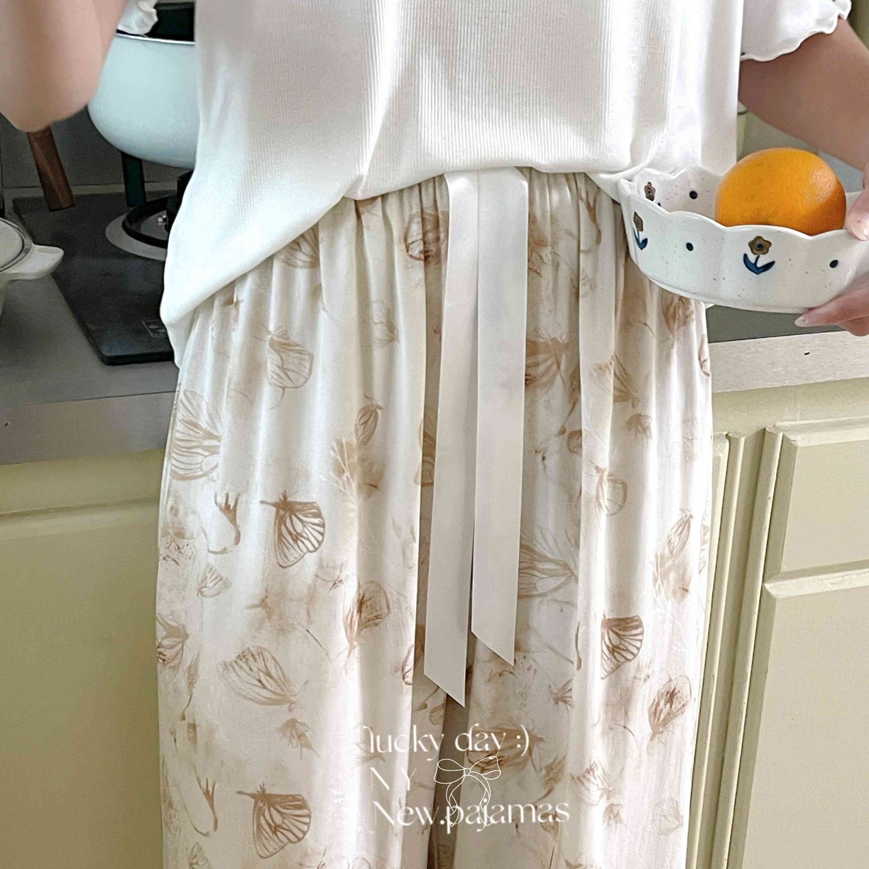 91家纺网 家纺一手货源 找家纺 纽约生活 2025新款人棉阔腿裤 幻蝶