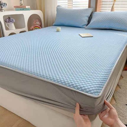 91家纺网 家纺一手货源 找家纺 （总）静缘分2025新款直播爆款凉豆豆冰丝凉席三件套床笠款可水洗机洗夏季凉感冰豆豆空调席软席子