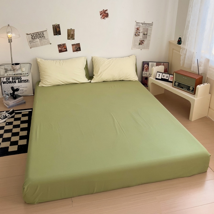 91家纺网 家纺一手货源 找家纺 （总）梦卓家纺 2025爆款ins风超柔褶皱亲肤磨毛水洗棉四件套