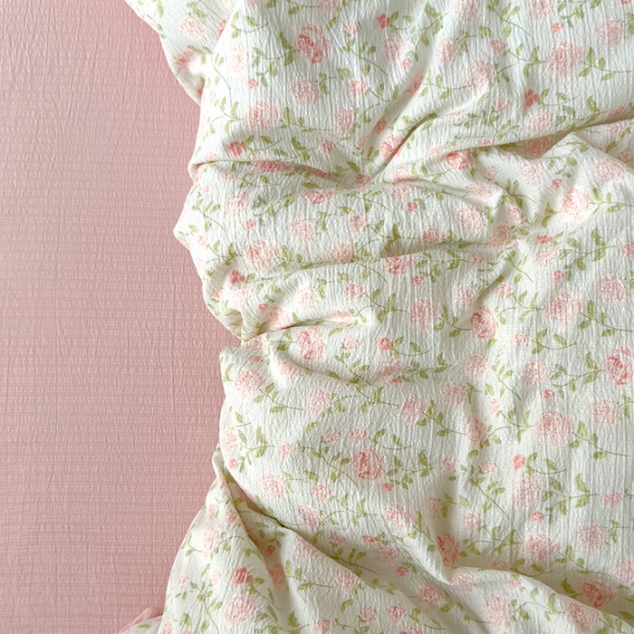 91家纺网 家纺一手货源 找家纺 竹合家纺 2025新品云感皱皱四件套跑量款小清新四件套 粉红佳人