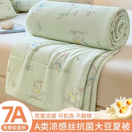 （总）欢乐季  2025新款7A抗菌凉感丝大豆夏被