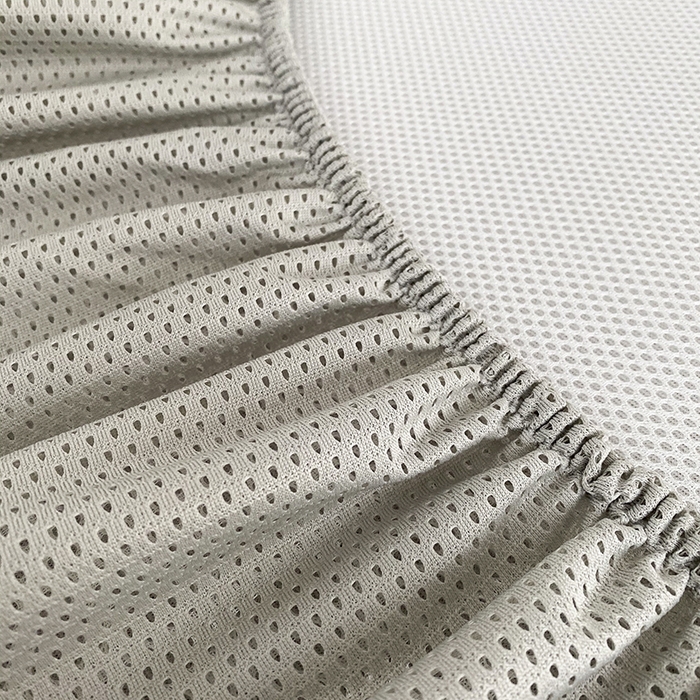 91家纺网 家纺一手货源 找家纺 凌云家纺 2025新款100%锦纶凉席床笠款可水洗冰丝席三明治软席 灰色