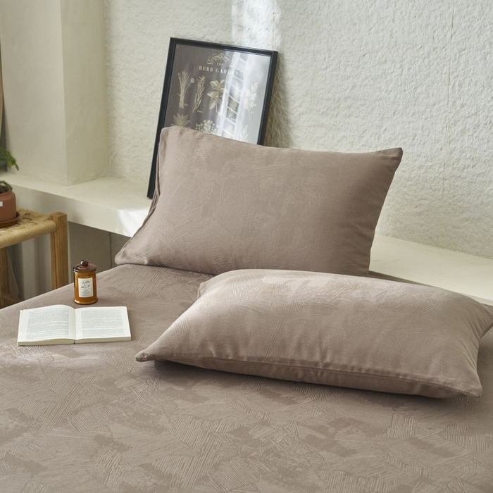 91家纺网 家纺一手货源 找家纺 早晨家纺 2025新款肌理纹纯棉提花床单 肌理纹床单-中灰