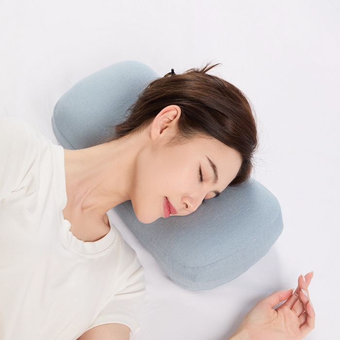 91家纺网 家纺一手货源 找家纺 昕科 2025新款便携记忆棉旅行枕-记忆棉午睡枕旅行出差枕便携小枕头旅游枕头办公司靠枕折叠枕芯 便携小枕头-蓝色42x20x9/11cm一只