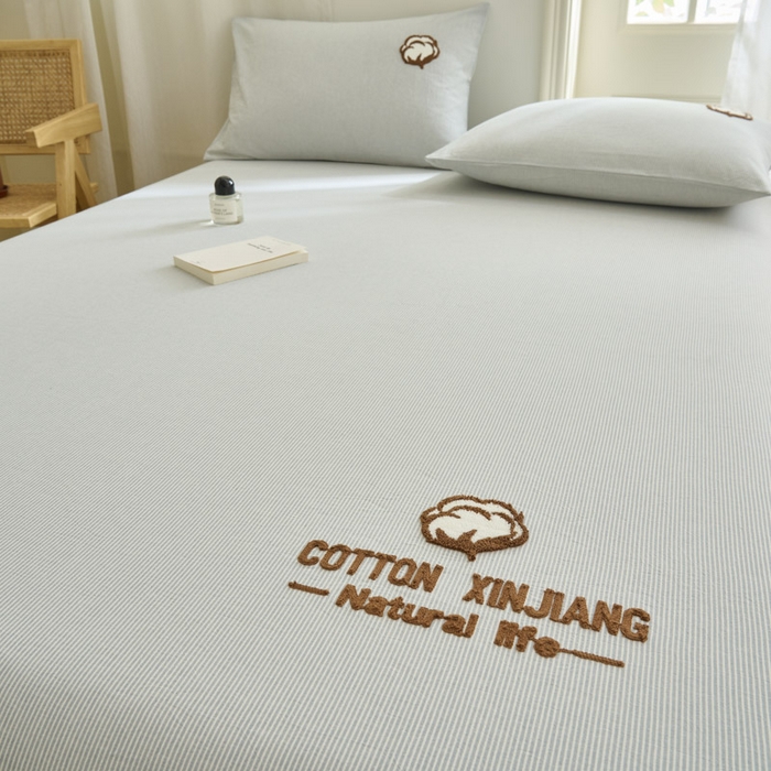 91家纺网 家纺一手货源 找家纺 （总）早晨家纺 2025新款色织纯棉水洗棉毛巾绣床笠