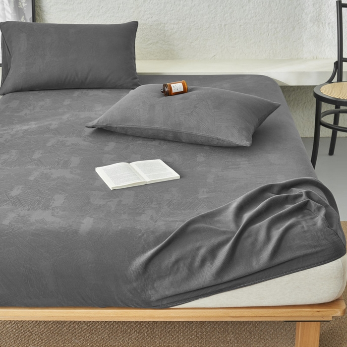 91家纺网 家纺一手货源 找家纺 （总）早晨家纺 2025新款肌理纹纯棉提花床笠