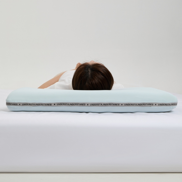 91家纺网 家纺一手货源 找家纺 昕科 2025新款豆芙深睡记忆棉亲子枕-零压生物基记忆棉儿童枕头记忆棉学生枕生物基成人枕芯 蓝色豆芙记忆棉-学生枕 34x55cm/只 