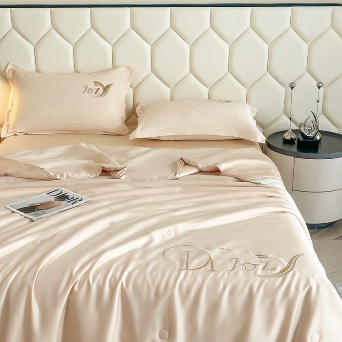 91家纺网 家纺一手货源 找家纺 （总）佳汐蓝家纺 2025新款水洗真丝夏被夏凉被空调被