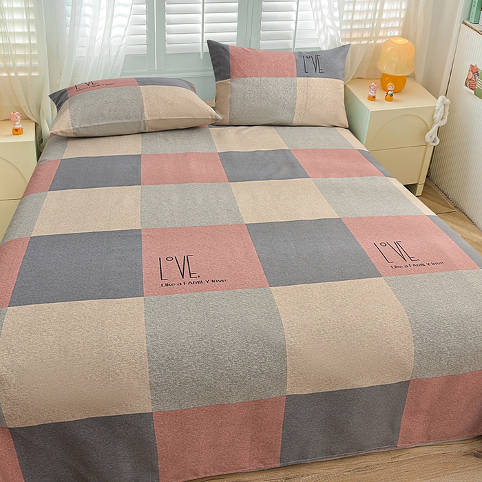 91家纺网 家纺一手货源 找家纺 （总）小雨家纺 2026新款原棉老粗布床单款凉席席子三件套